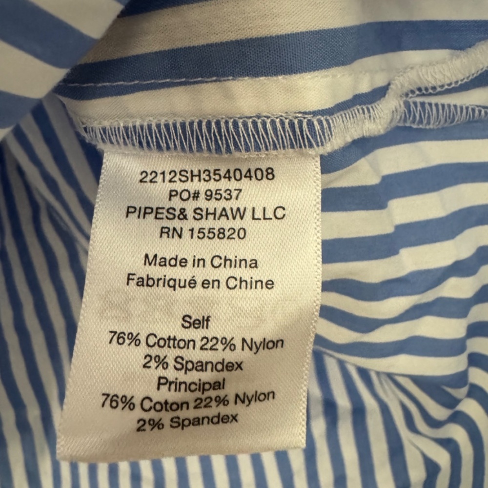Veronica Beard Bluebell Stripe Ruffle Whitman Shirt Blouse Blue and White - Picture 7 of 9